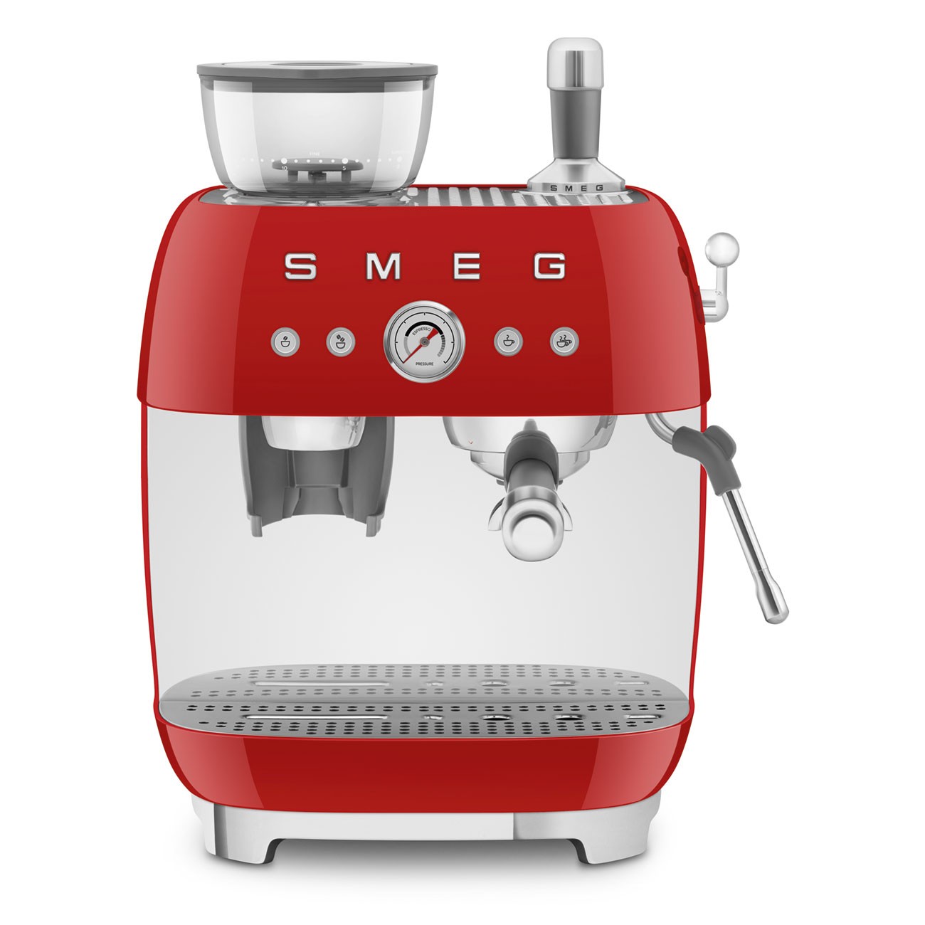 SMEG Kırmızı Öğütücülü Espresso ve Kahve Makinesi