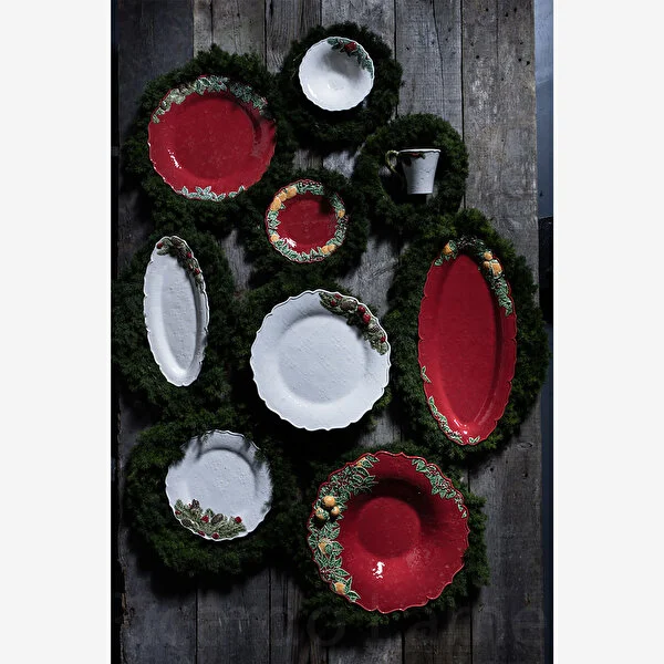 Beyaz Seramik Kek Standı 35,5 Cm Garland Collection by Bordallo Pinheiro