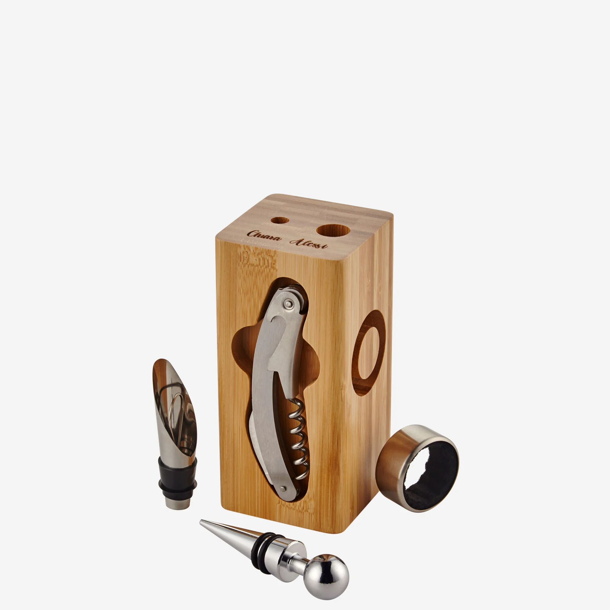 Kahverengi Bambu Tirbuşon Acacia Elegance Collection by Chiara Alessi