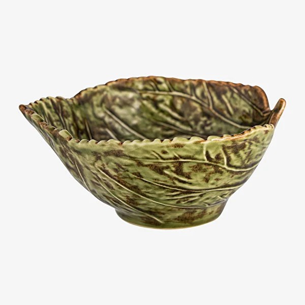 Yeşil Seramik Servis Kasesi 17 Cm Gudrun Collection by Bordallo Pinheiro