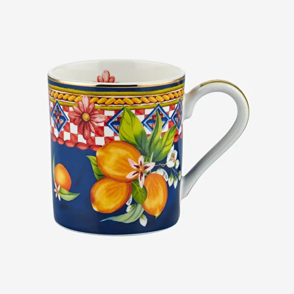 Mavi Porselen Kahve Fincan Seti 120 Ml Capri Collection by Chiara Alessi