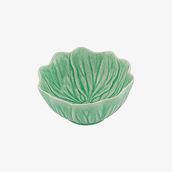 Yeşil Seramik Servis Kasesi 12 Cm Flora Collection by Bordallo Pinheiro