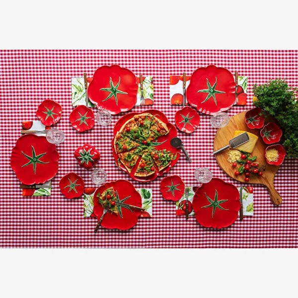 Kırmızı Seramik Servis Tabağı 38 Cm Tomato Collection by Bordallo Pinheiro