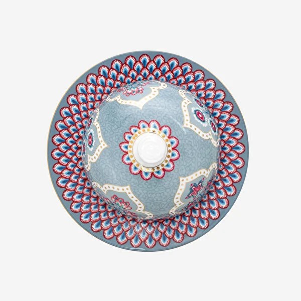Mavi Porselen Tereyağlık 17 Cm Flower Festival Collection by Pip Studio
