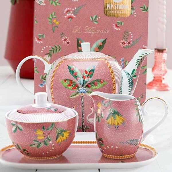Pembe Porselen Şekerlik 300 Ml La Majorelle Collection by Pip Studio