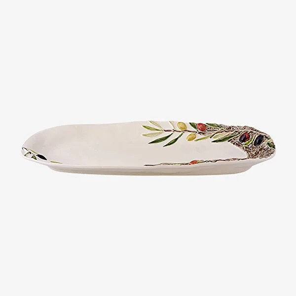 Beyaz Seramik Servis Tabağı 40 Cm Olival Collection by Bordallo Pinheiro