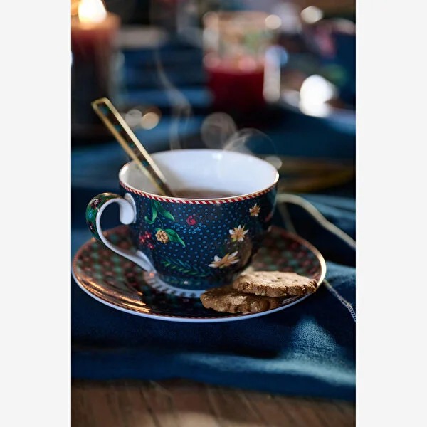 Mavi Porselen Çay Fincan Seti 280 Ml Berry Blues Collection by Pip Studio