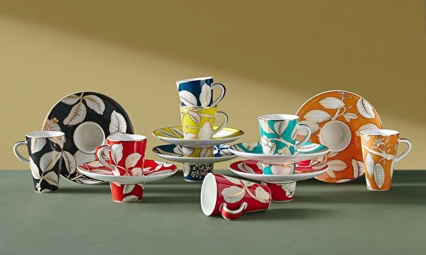 Siyah Porselen Kahve Fincan Seti 100 Ml Ravello Collection by Chiara Alessi