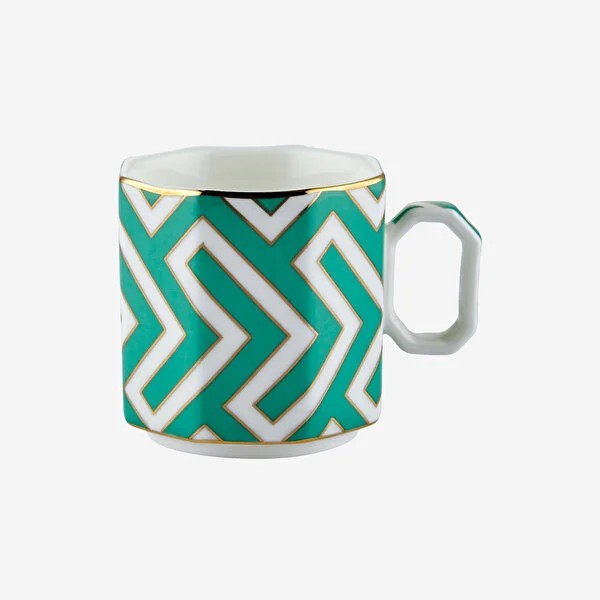 Yeşil Porselen Kahve Fincan Seti 90 Ml Ravello Collection by Chiara Alessi