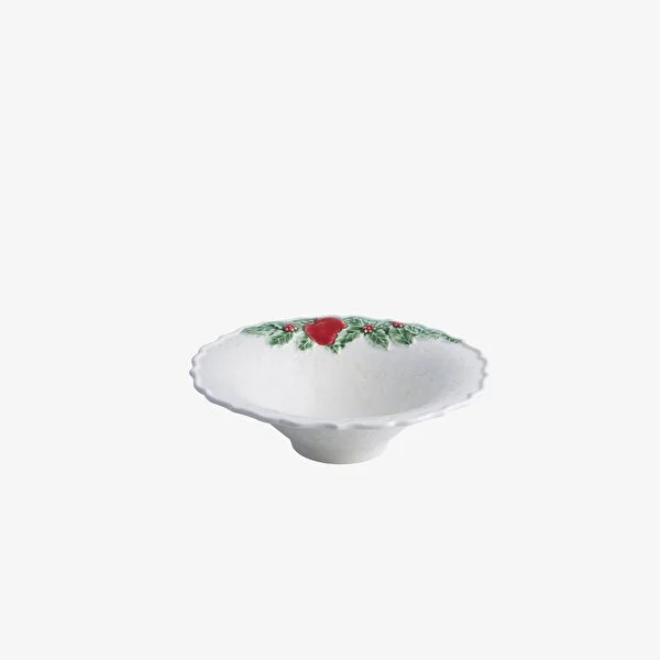 Beyaz Seramik Servis Kasesi 20 Cm Garland Collection by Bordallo Pinheiro