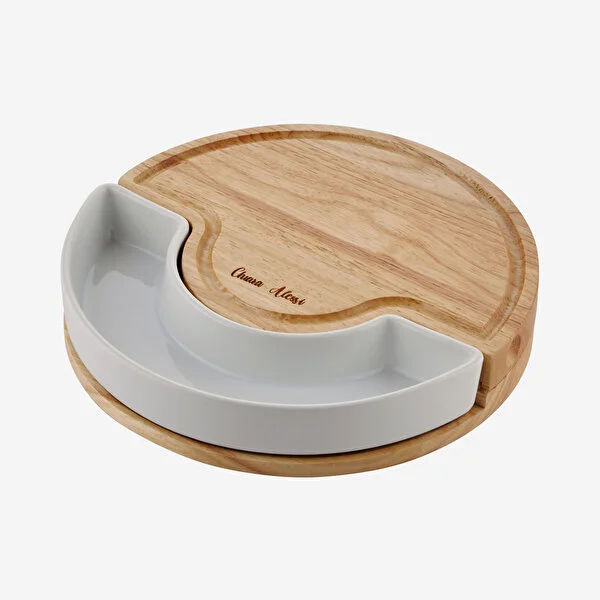 Kahverengi Ahşap Peynir Sunum Tabağı Acacia Elegance Collection by Chiara Alessi
