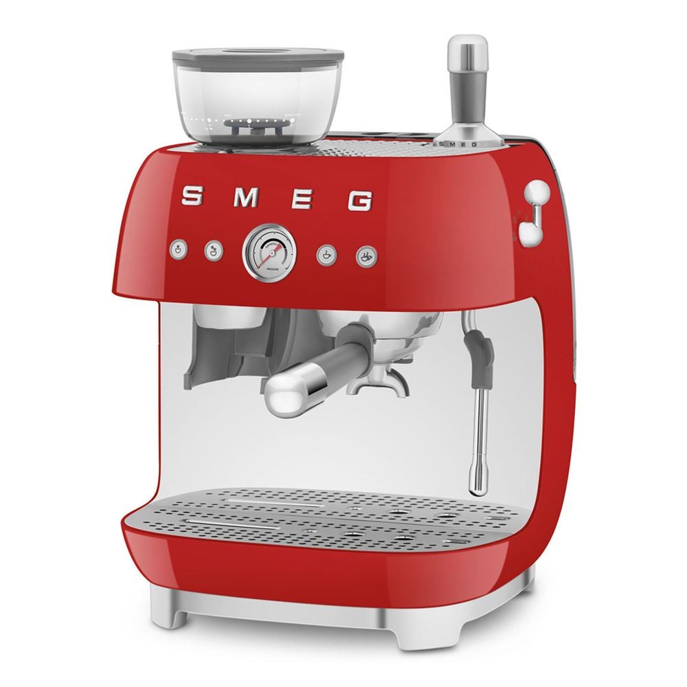 SMEG Kırmızı Öğütücülü Espresso ve Kahve Makinesi