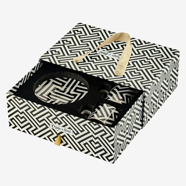 Siyah Porselen Kahve Fincan Seti 90 Ml Ravello Collection by Chiara Alessi