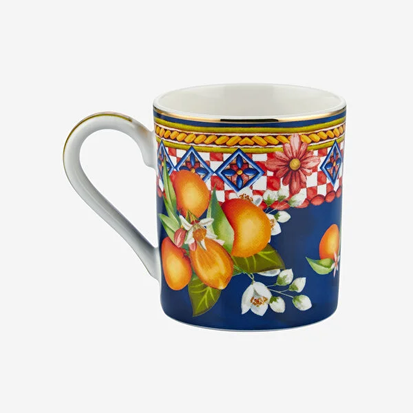 Mavi Porselen Kahve Fincan Seti 120 Ml Capri Collection by Chiara Alessi