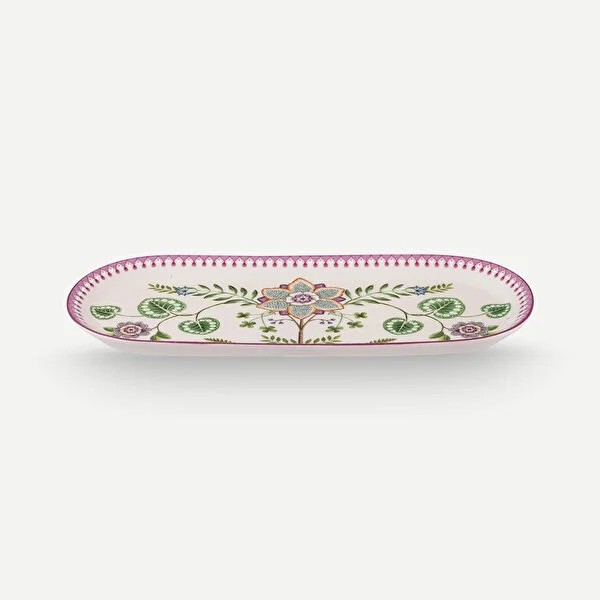 Beyaz Porselen Servis Tabağı 33 Cm Lily & Lotus Collection by Pip Studio