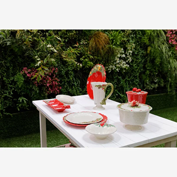 Beyaz Seramik Servis Kasesi 20 Cm Garland Collection by Bordallo Pinheiro
