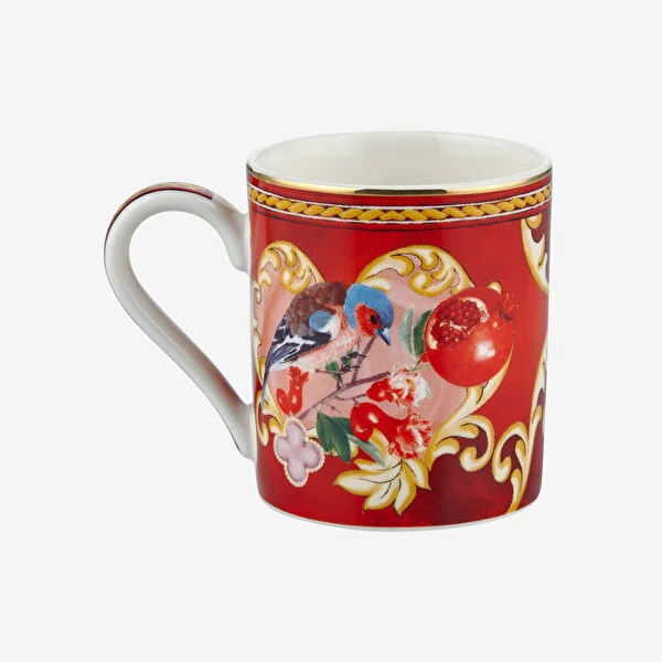 Kırmızı Porselen Kahve Fincan Seti 120 Ml Capri Collection by Chiara Alessi