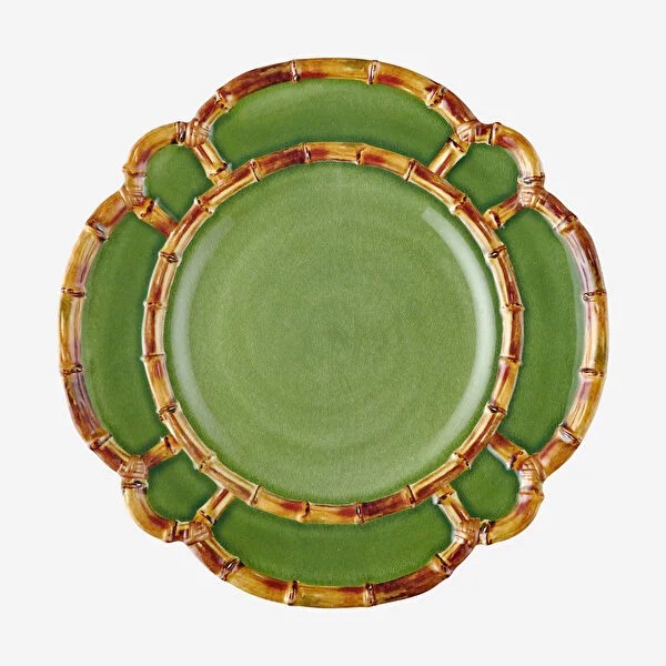 Yeşil Melamin Yemek Tabağı 28 Cm Bambu Collection by Chiara Alessi
