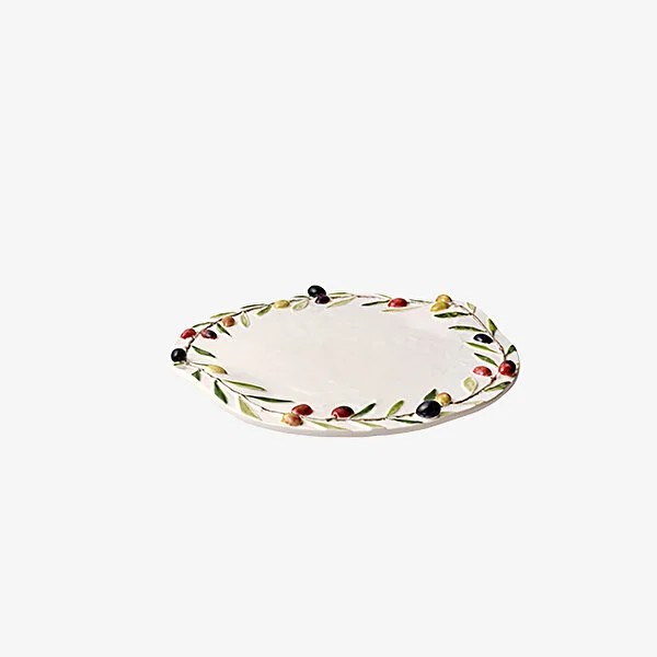 Beyaz Seramik Servis Tabağı 32 Cm Olival Collection by Bordallo Pinheiro