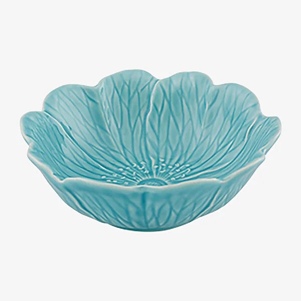 Mavi Seramik Servis Kasesi 17 Cm Flora Collection by Bordallo Pinheiro