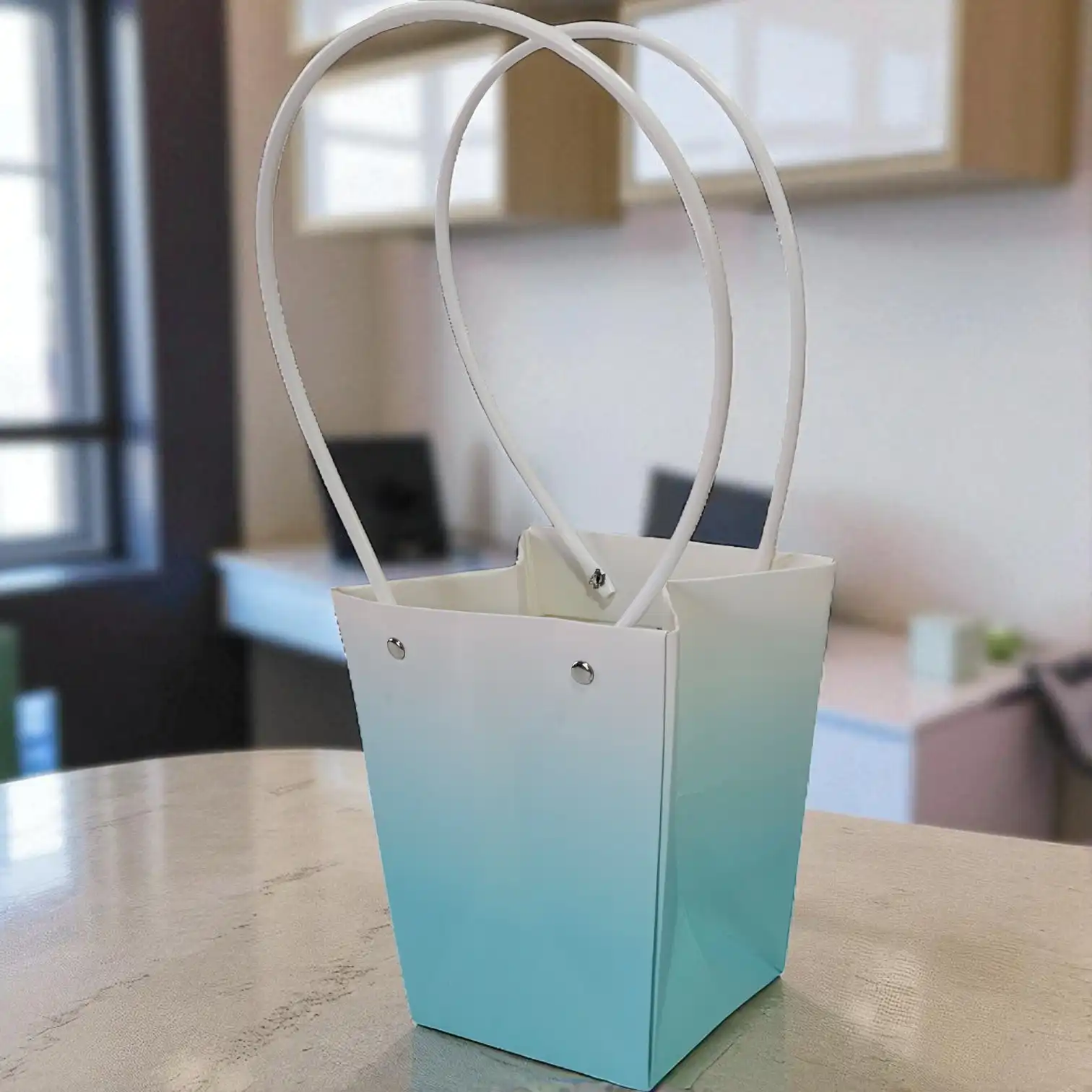 Orta Boy Buket Çantası - Bebek Mavisi