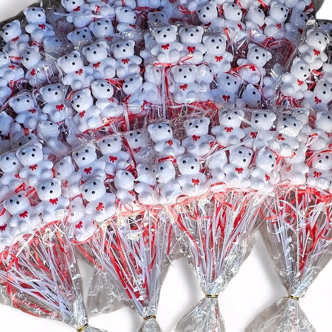 10'lu strafor ayıcık beyaz (1 paket)