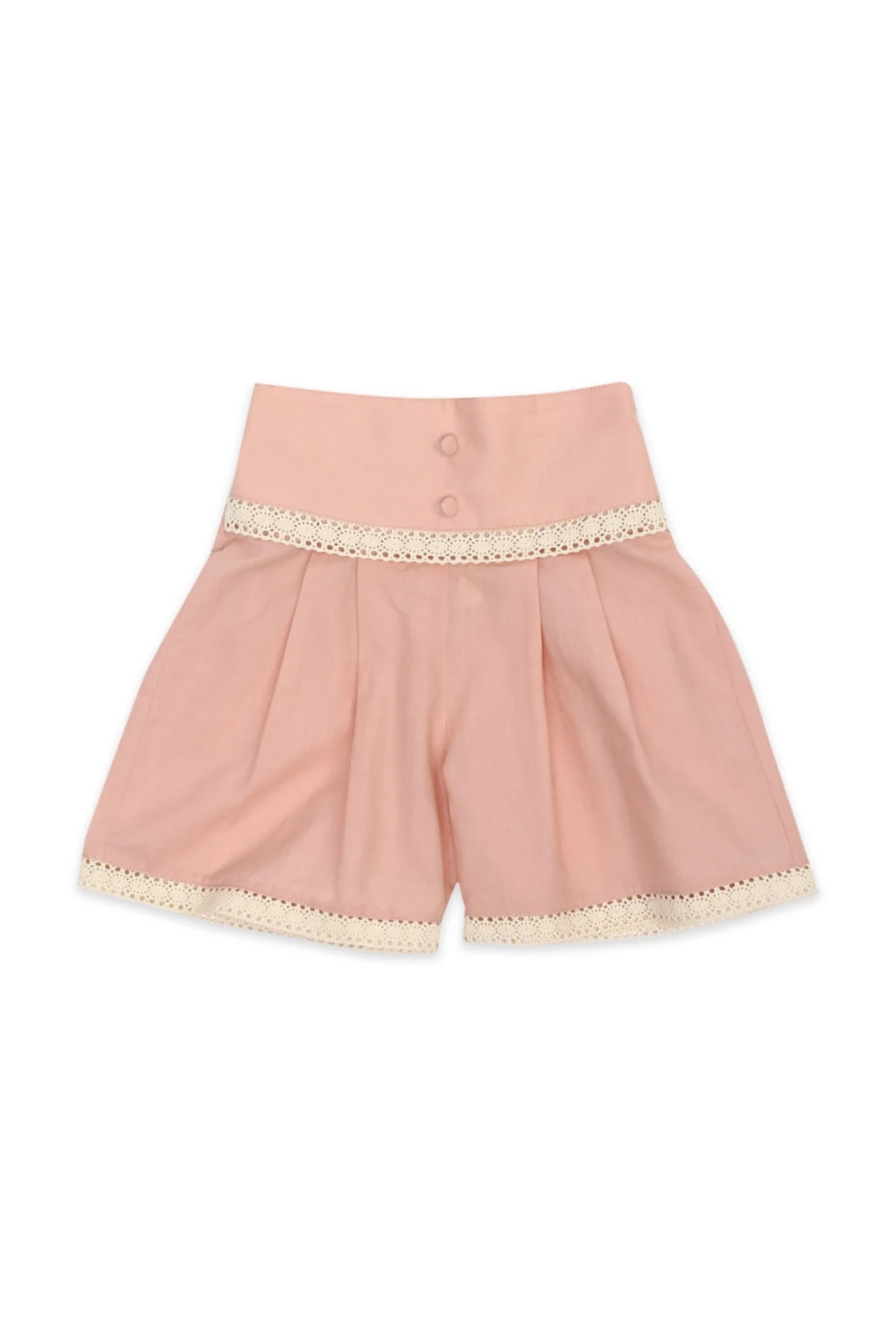 Kız Çocuk Pembe Takım Şort 2 Li