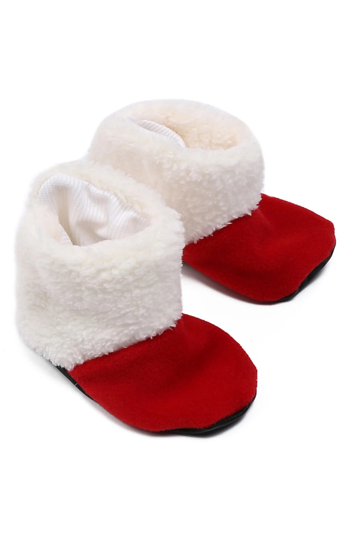 Kız Bebek Noel Elbise Çıtçıtlı Patikli Şapkalı Yılbaşı Kostümü