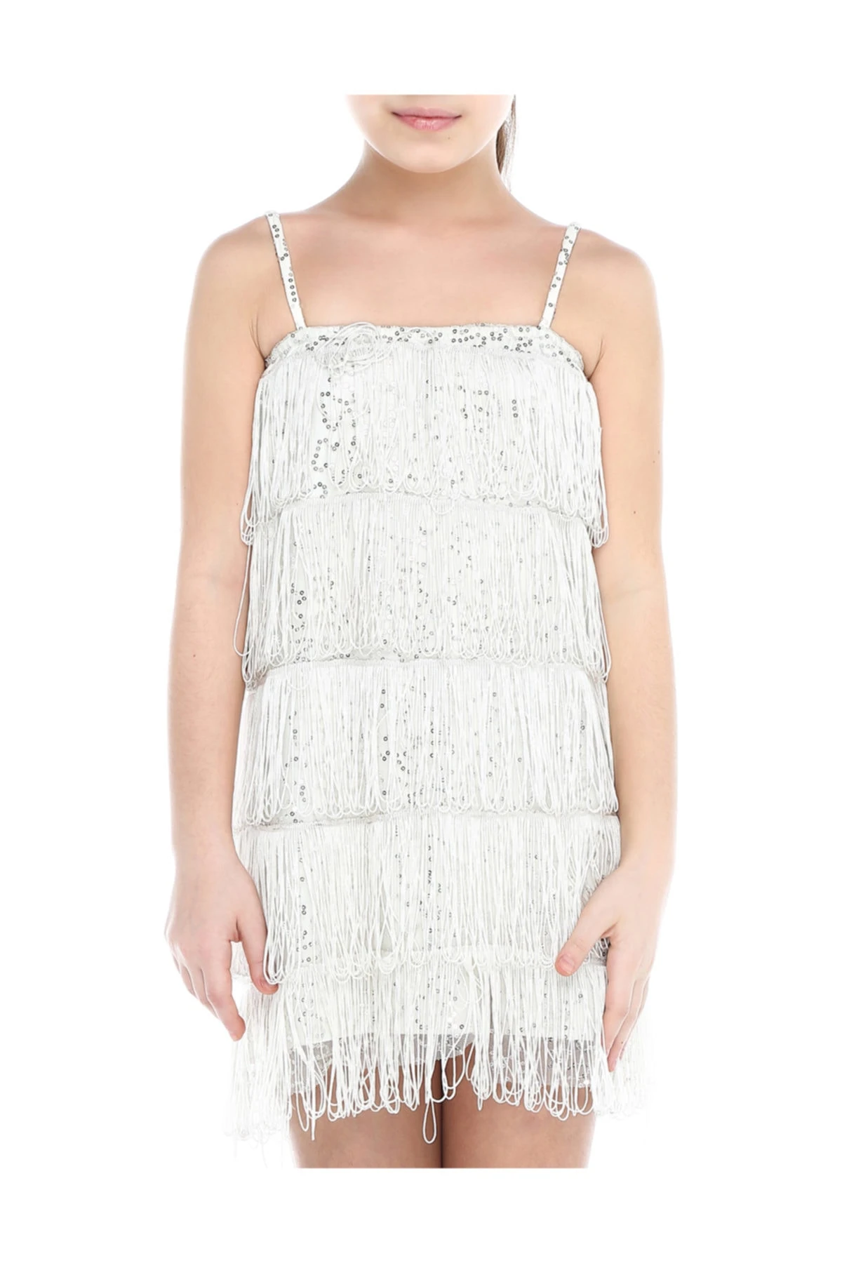 Çocuk Saçaklı Latin Dans Kostümü