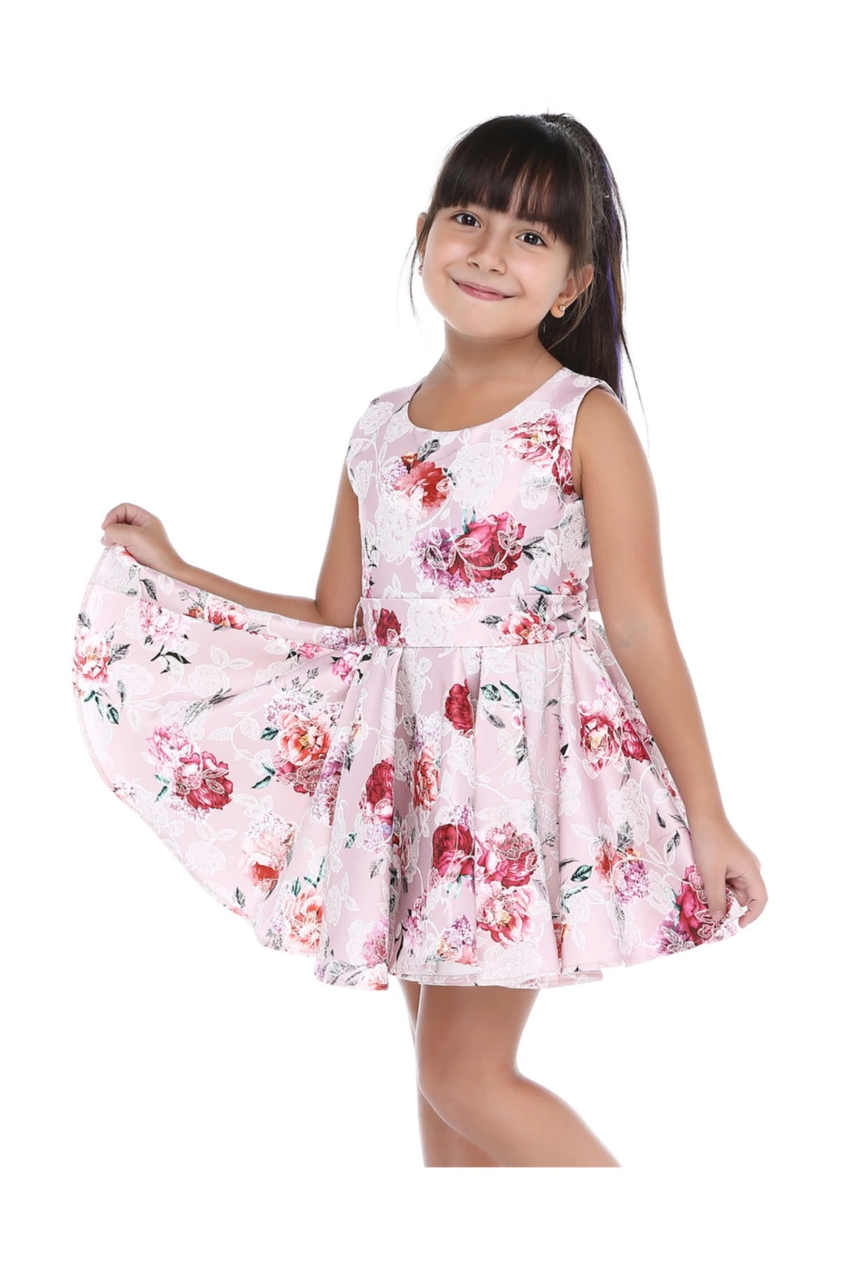 Askılı Çiçekli Elbise