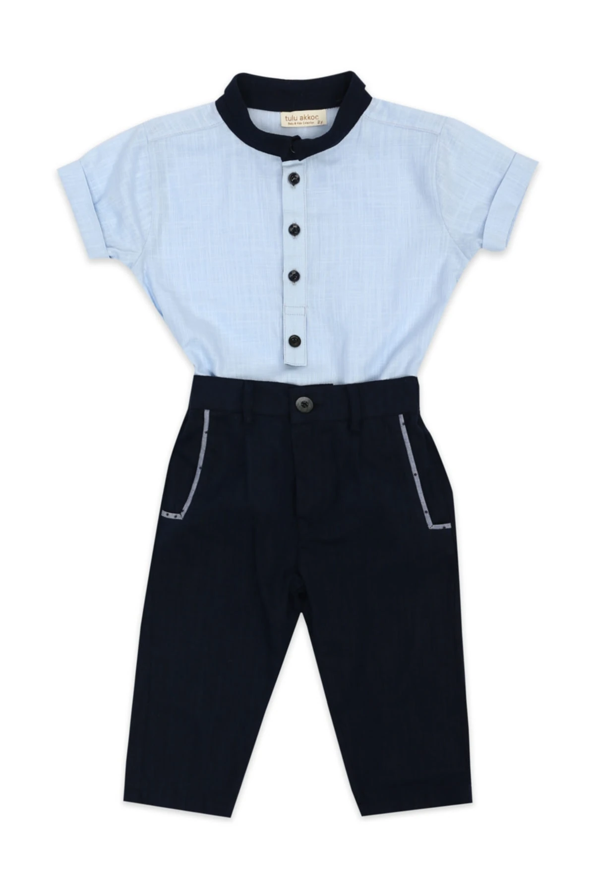 2'li Takım Mavi Gömlek- Lacivert Pantolon