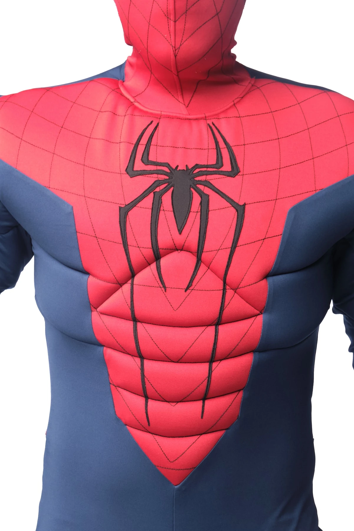 Kaslı Spiderman Örümcek Adam Cosplay Yetişkin Kostümü