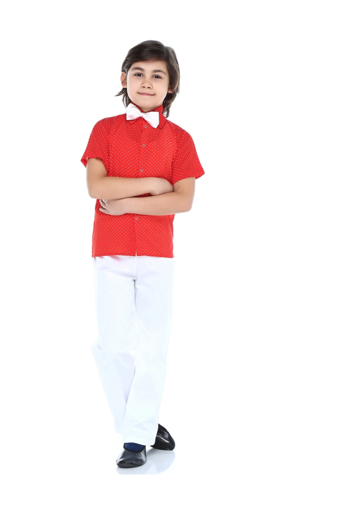 Çocuk Pantolon-puantiyeli Gömlek 2'li Takım