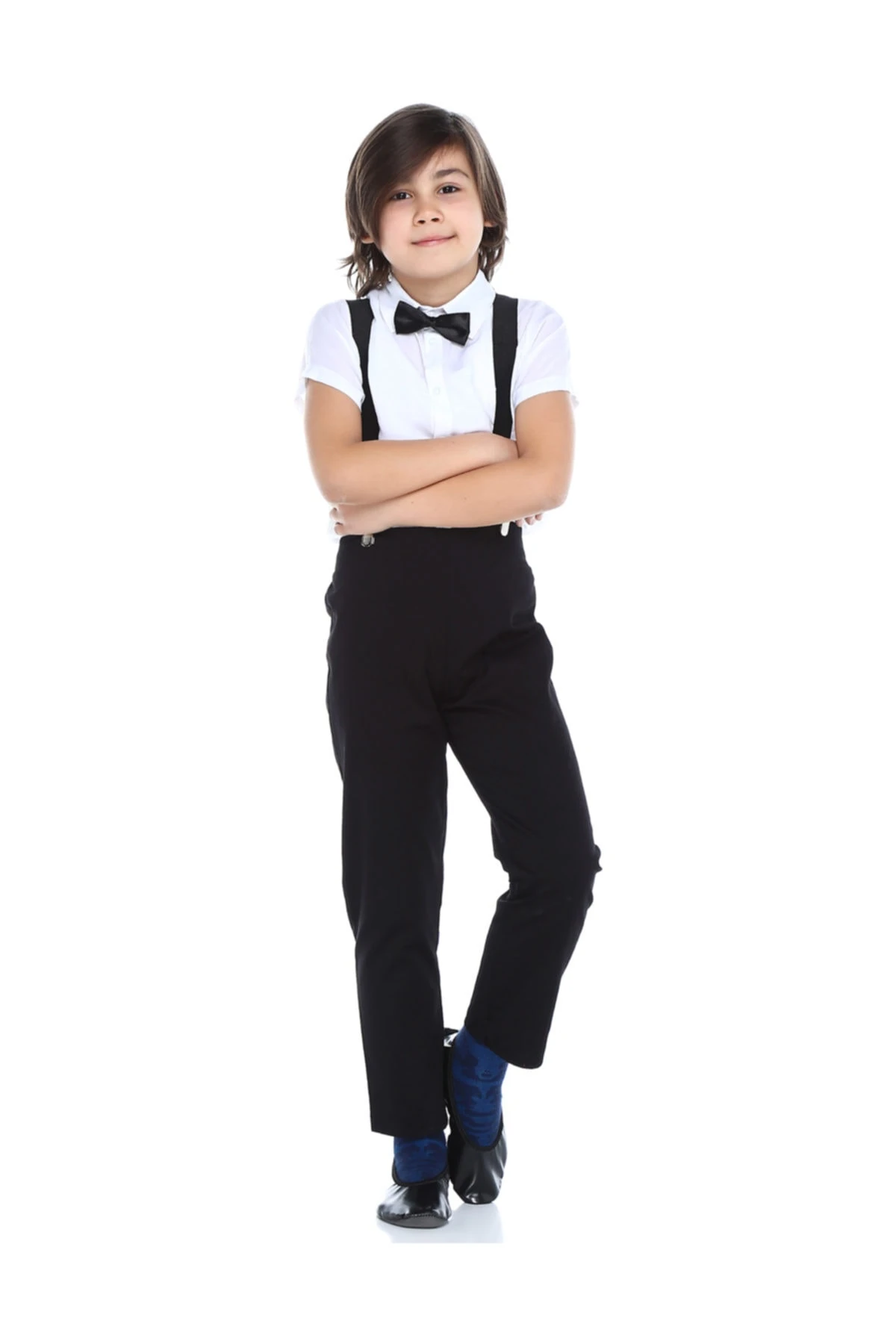 Erkek Çocuk Siyah Askılı Takım