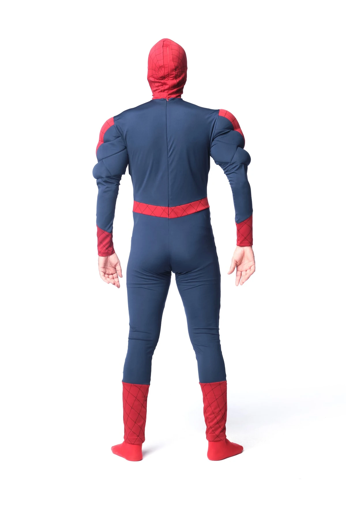 Kaslı Spiderman Örümcek Adam Cosplay Yetişkin Kostümü