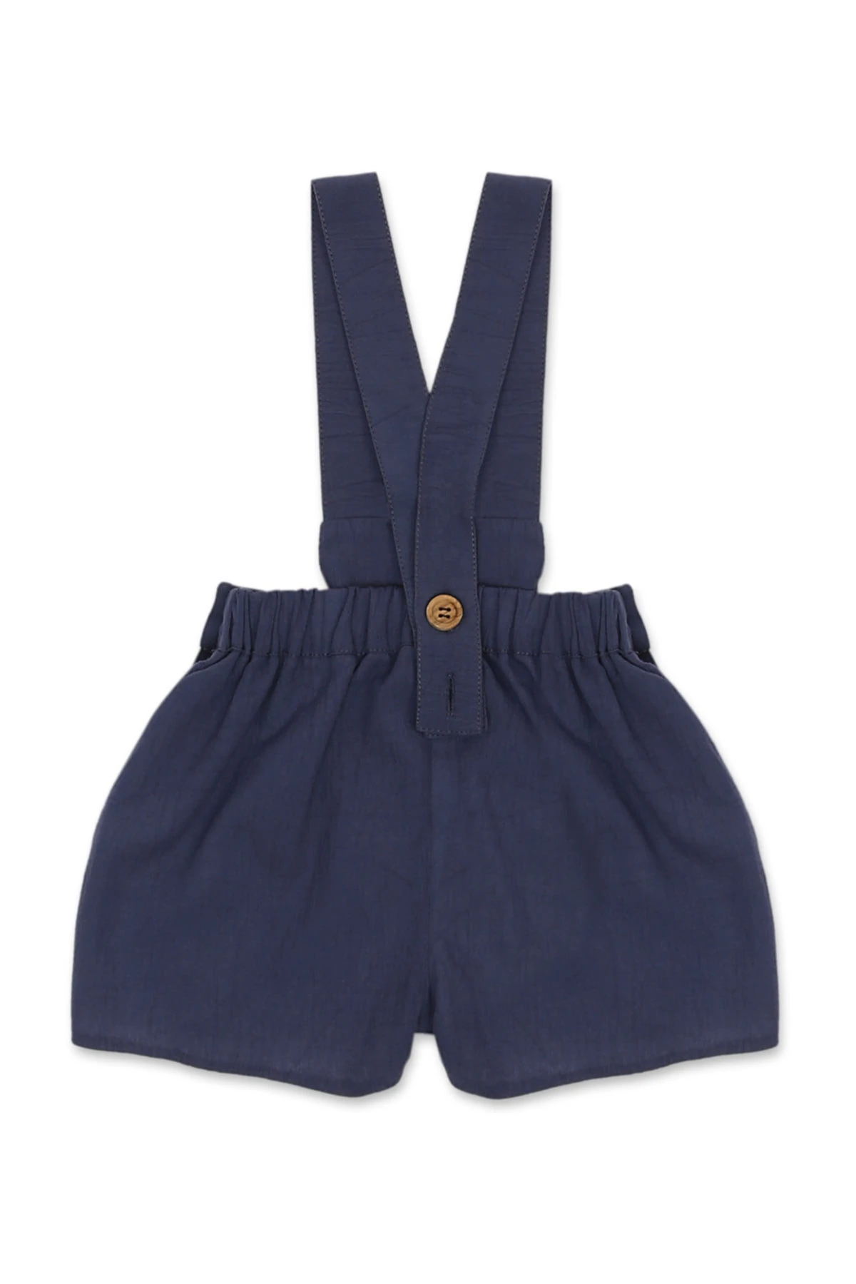 2'li Takım Askı Detaylı Şort-desenli Gömlek