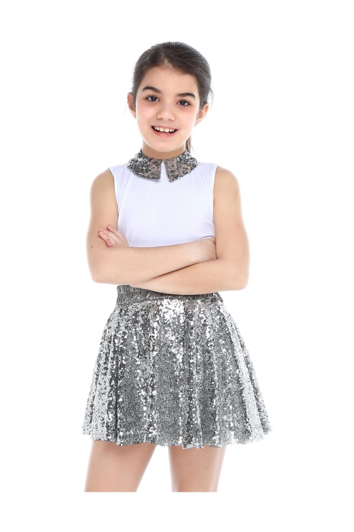 Çocuk Dans Gösteri Kostümü (gri)