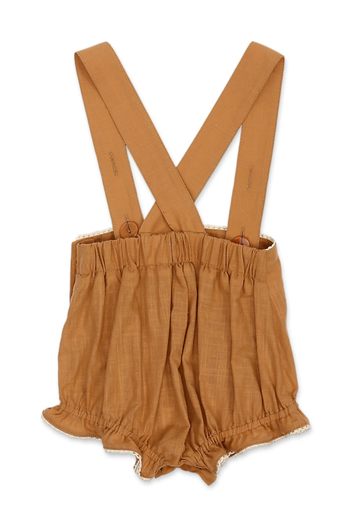 Düğme Detaylı Askılı Şort