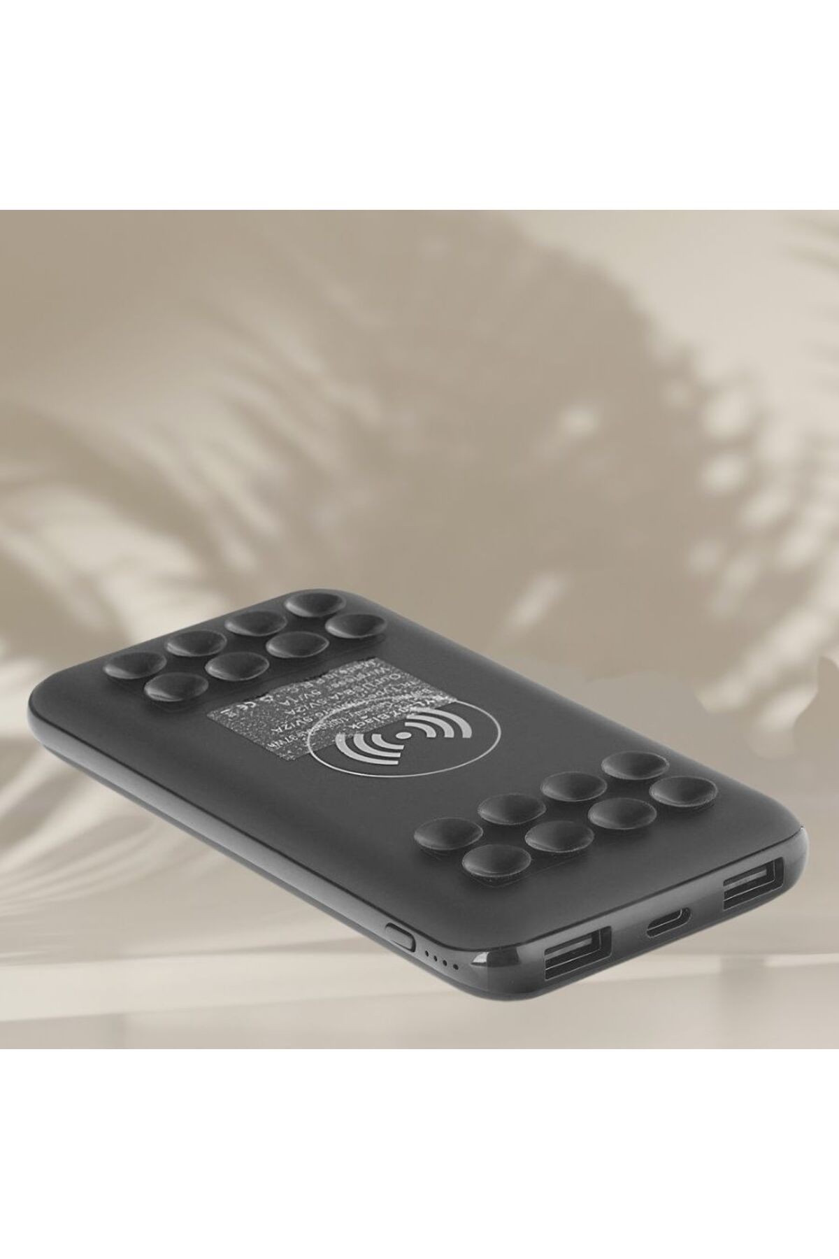 KİŞİYE ÖZEL İSİM BASKILI LED IŞIKLI KABLOSUZ VANTUZLU TELEFON TUTUCULU POWERBANK