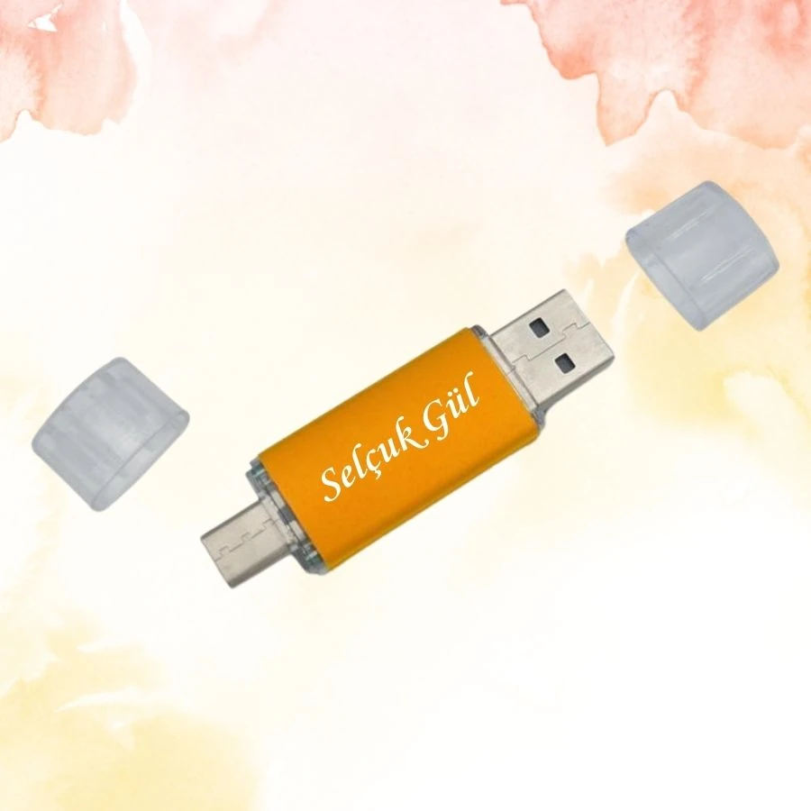 KİŞİYE ÖZEL İSİM BASKILI PLASTİK KUTULU TYPE-C OTG BELLEK 3.0 -16GB