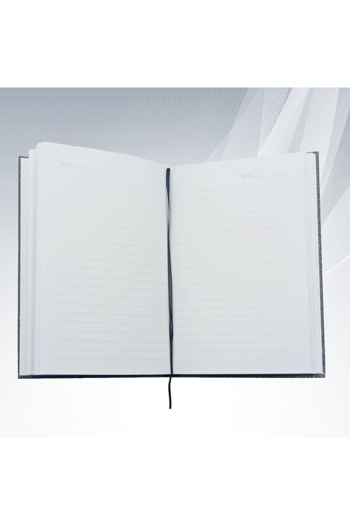 Kişiye Özel Isim Baskılı Çizgili Süngerli Ip Ayraçlı Defter