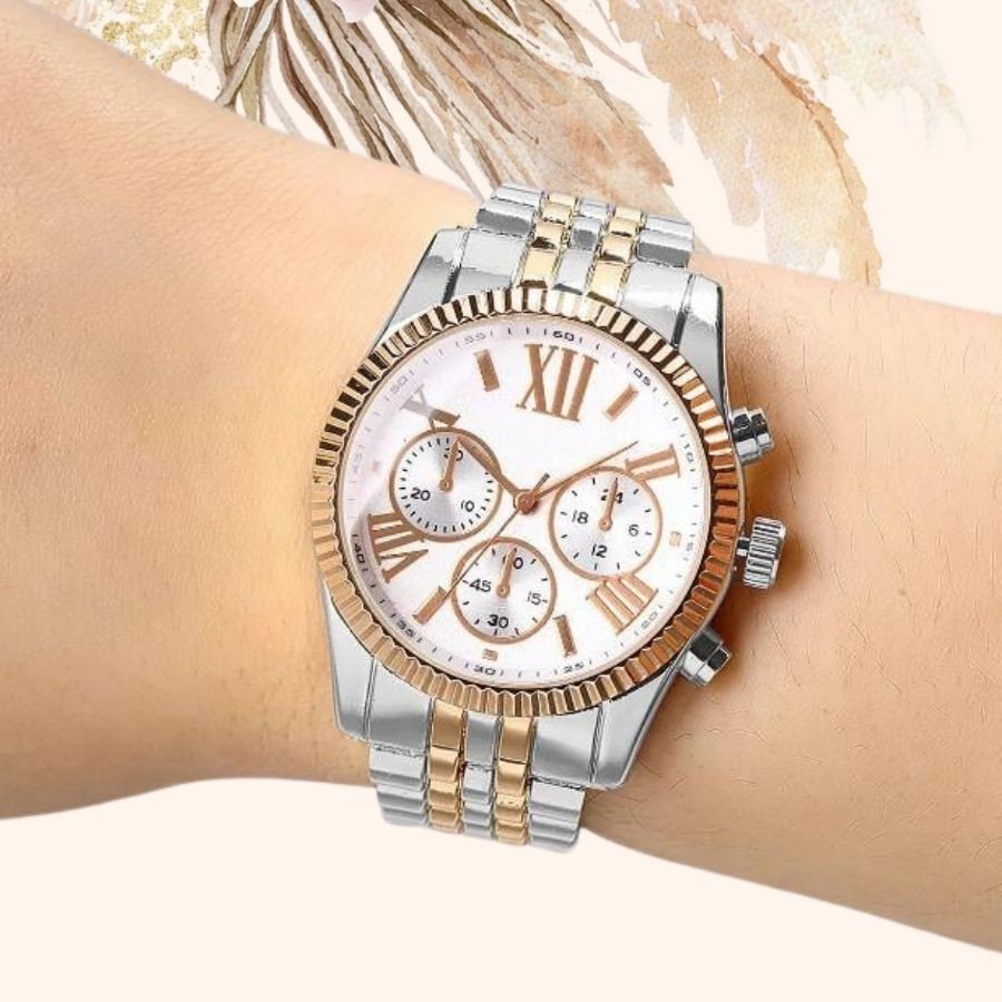 KİŞİYE ÖZEL KUTULU METAL KORDON METAL KASA GÜMÜŞ ROSE GOLD KADIN KOL SAATİ