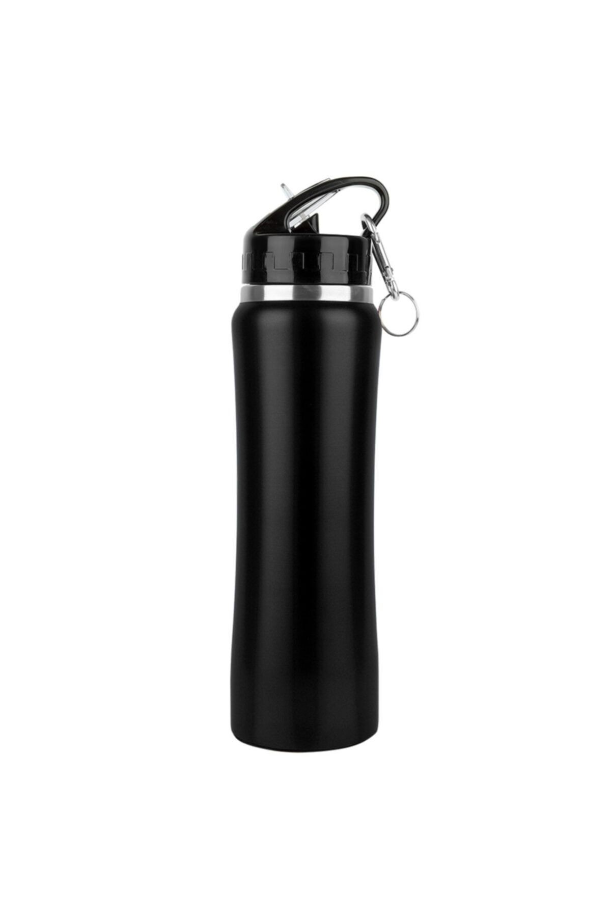 Siyah Termos 750 Ml-paslanmaz Çelik-contalı Su Geçirmez Kapak-pipetli-kancalı