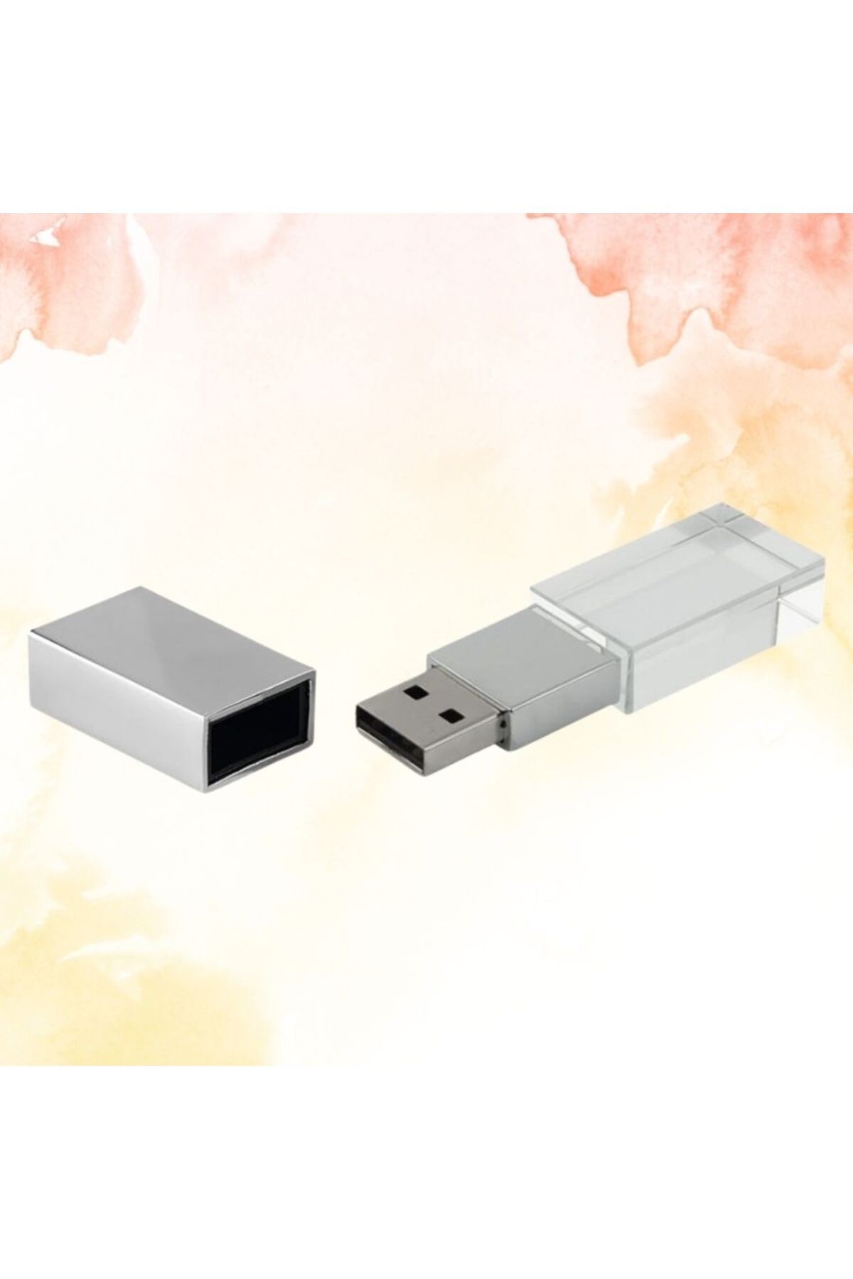 KİŞİYE ÖZEL İSİM BASKILI METAL KUTULU KRİSTAL USB BELLEK 3.0