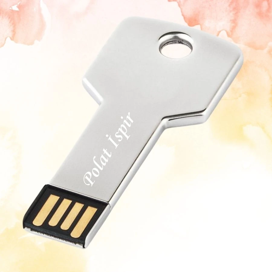 KİŞİYE ÖZEL İSİM BASKILI METAL KUTULU METAL ANAHTAR USB BELLEK 2.0 16GB - metal