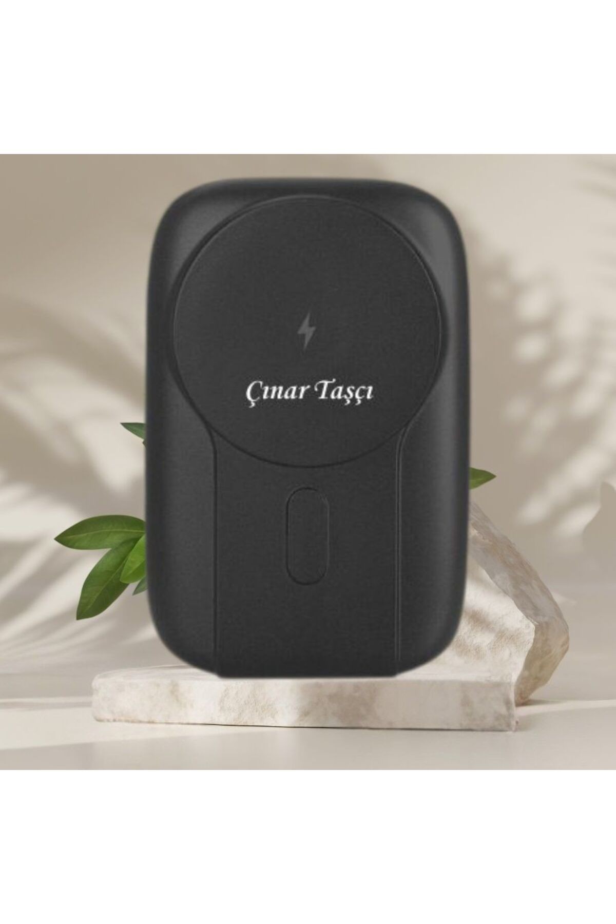 KİŞİYE ÖZEL İSİM BASKILI HIZLI ŞARJ KABLOSUZ TELEFON STANDLI POWERBANK