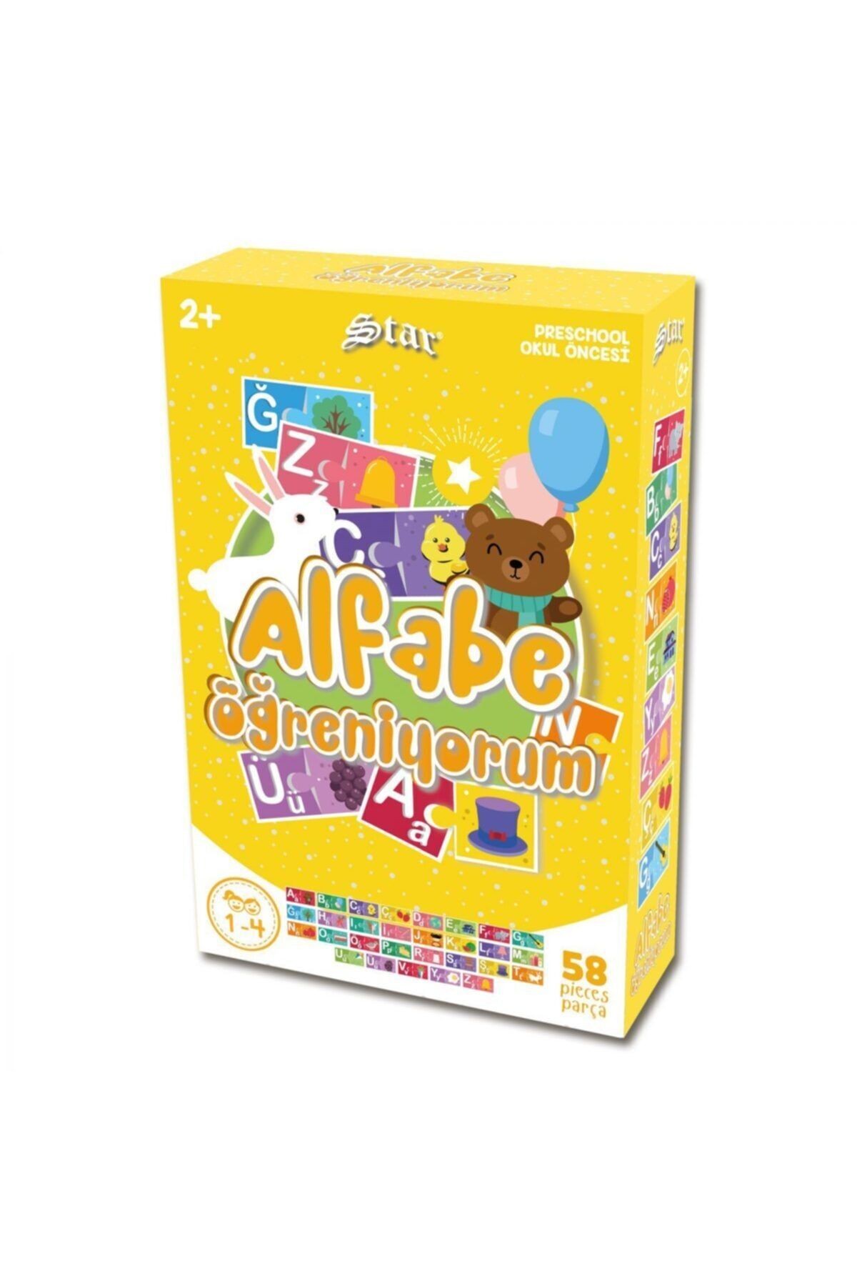 ALFABE ÖĞRENİYORUM 58 PARÇA OKUL ÖNCESİ EĞİTİCİ OYUN PUZZLE