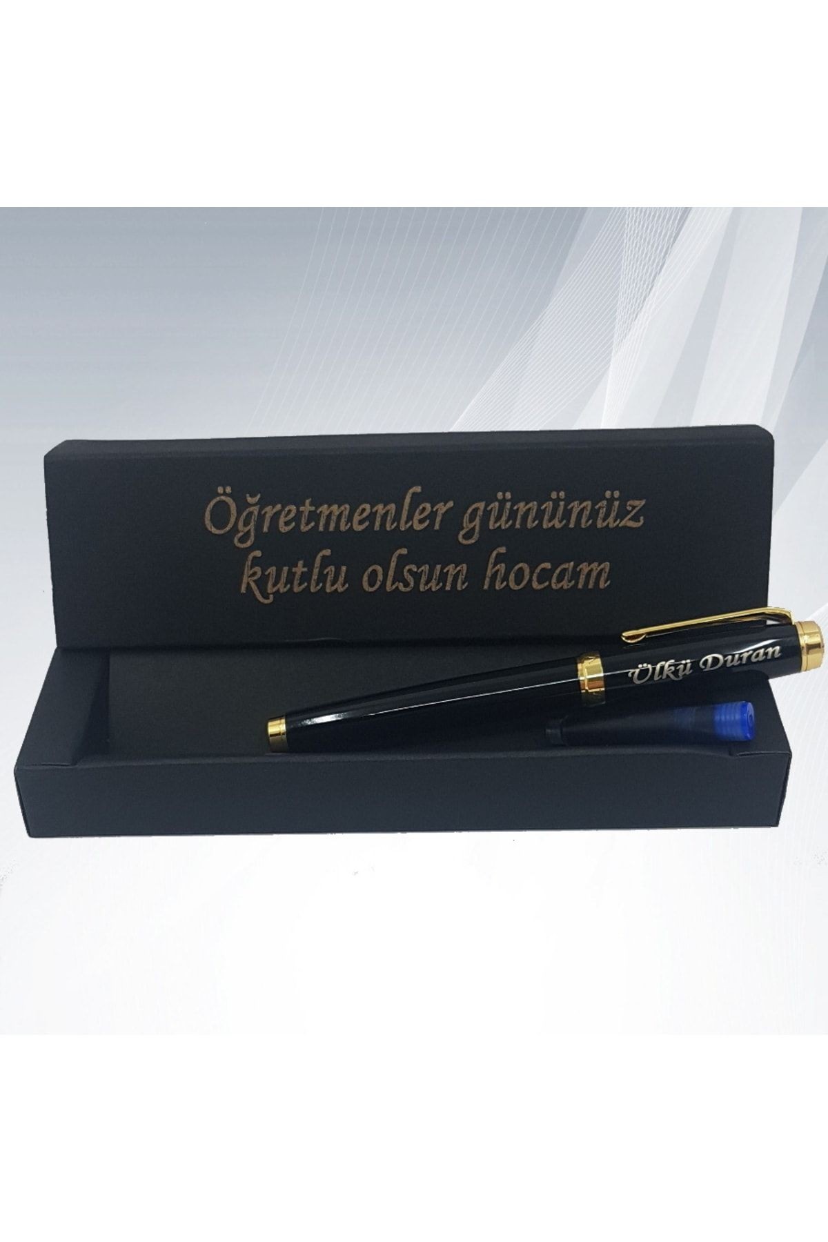 Hediyesibizden Kişiye Özel Isim Yazılı-kutulu Metal Dolma Kalem