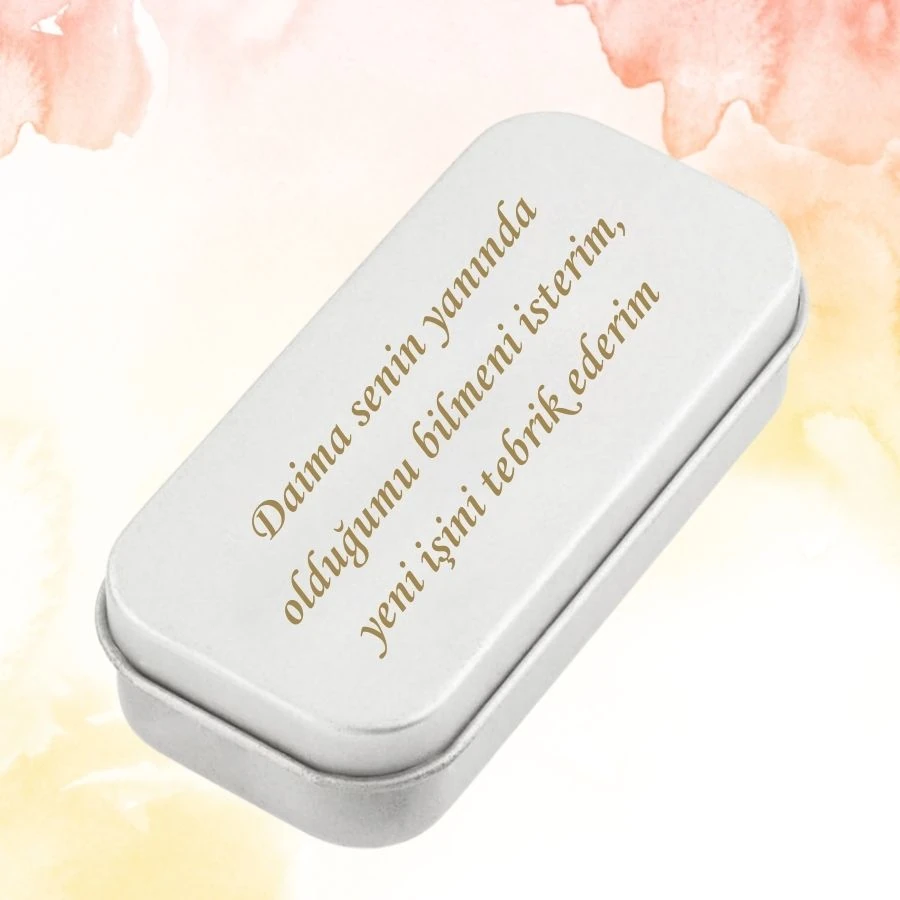 KİŞİYE ÖZEL İSİM BASKILI METAL KUTULU METAL USB BELLEK 3.0 32GB