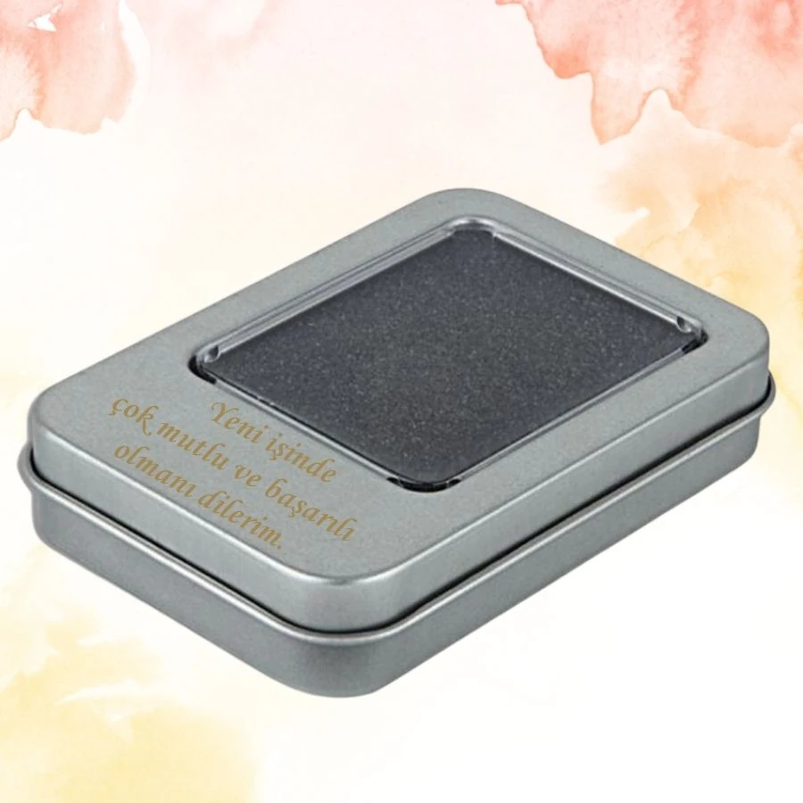 KİŞİYE ÖZEL İSİM BASKILI METAL KUTULU METAL ANAHTAR USB BELLEK 2.0 16GB